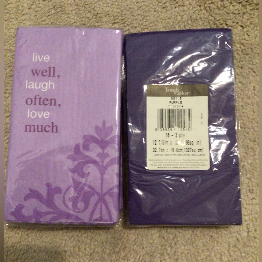 Purple Inspirational Napkins